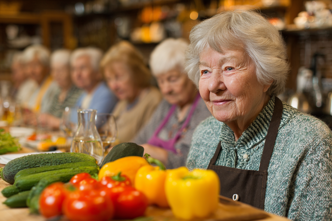 Boldog família közös étkezés közben